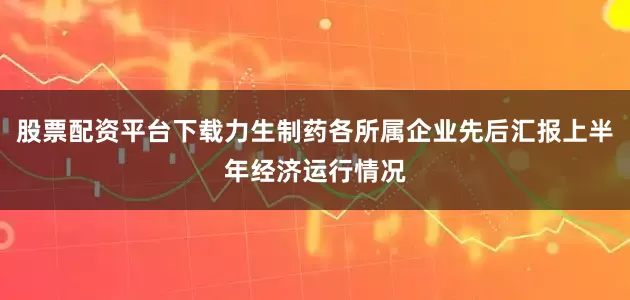 股票配资平台下载力生制药各所属企业先后汇报上半年经济运行情况
